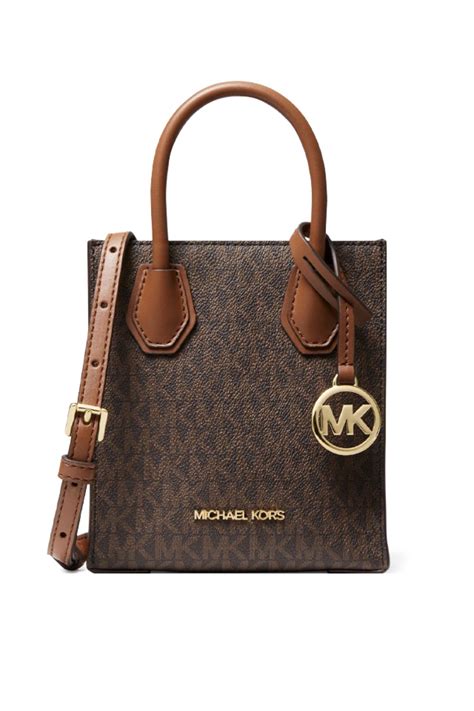 michael kors bags mercer extra-small logo and leather crossbody bag|Michael Kors pebbled leather handbags.